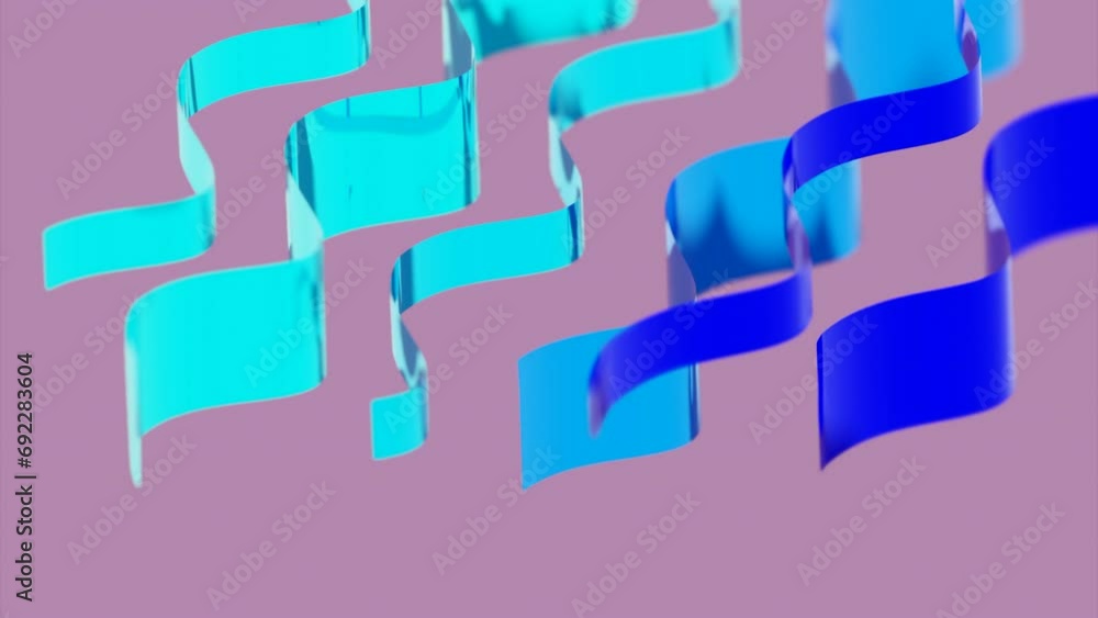 Poster moving metal lines with wavy curves. design. beautiful wavy stripes move in space. wavy lines move w
