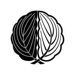 柏紋・陰陽抱き柏（いんようだきかしわ）