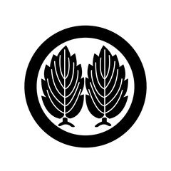 柏紋・丸に並び鬼柏（まるにならびおにかしわ）