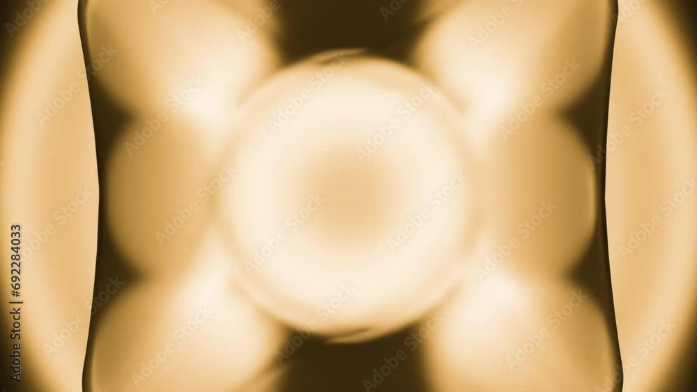 Poster glowing balls move in fabric. design. beautiful 3d animation of moving glowing balls in bag. effect 