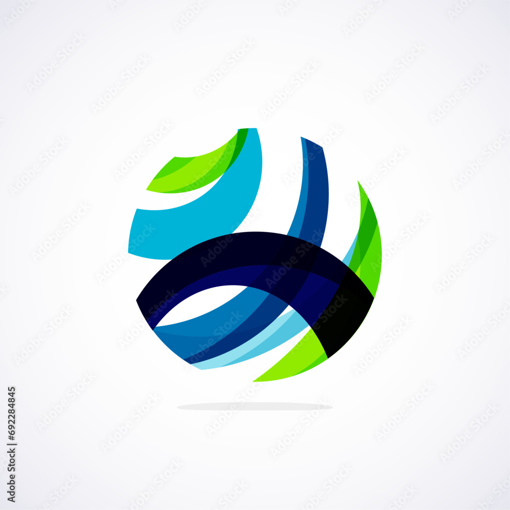 Poster Abstract circle logo - minimalist emblem, timeless and universal shape of circle. Unique logo represent range of brands and concepts, encapsulating simplicity and creativity in single, iconic image