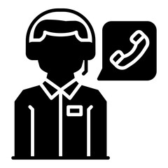 Customer service glyph icon