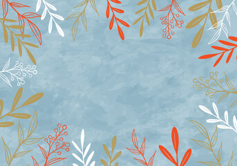 ナチュラルな植物のフレーム