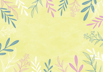 ナチュラルな植物のフレーム