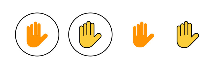 Hand icon set  for web and mobile app. hand sign and symbol. hand gesture