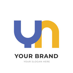 Set of Letter YN, NY, Y, N Logo Design Collection, Initial Monogram Logo, Modern Alphabet Letter YN, NY, Y, N Unique Logo Vector Template Illustration for Business Branding - obrazy, fototapety, plakaty