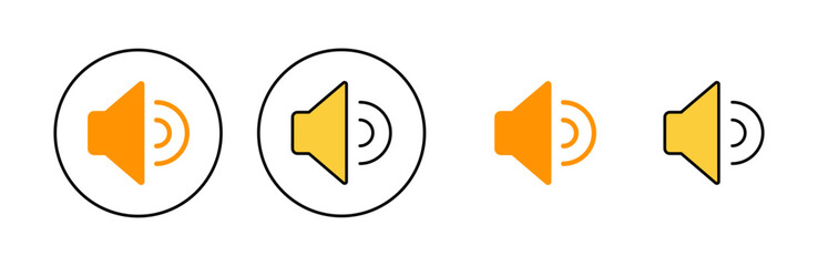 Speaker icon set for web and mobile app. volume sign and symbol. loudspeaker icon. sound symbol