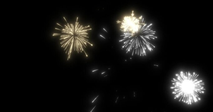 VFX fireworks. fireworks on black background