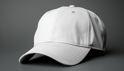 Fototapeta premium Fashionable baseball cap in clean white color generated by AI