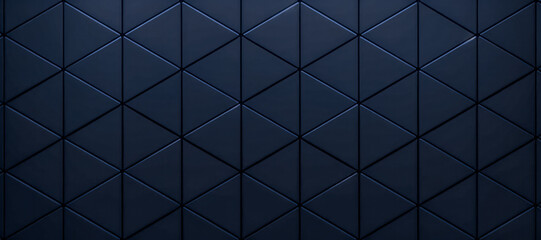Dark blue triangular abstract background. geometric dark pattern background with lines composed...