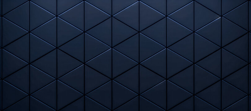 Dark blue triangular abstract background. geometric dark pattern background with lines composed triangles. blue triangle tiles pattern mosaic background.