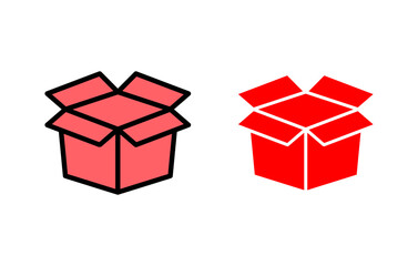 Box icon set illustration. box sign and symbol, parcel, package