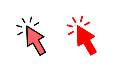 Click icon set illustration. pointer arrow sign and symbol. cursor icon