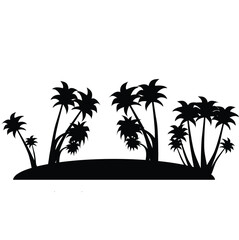 palm tree in the land silhouette