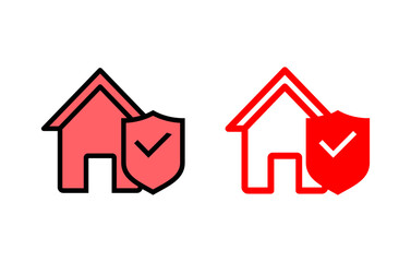 home insurance icon set illustration. home protection sign and symbol