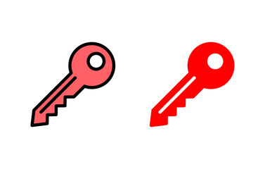 Key icon set illustration. Key sign and symbol.