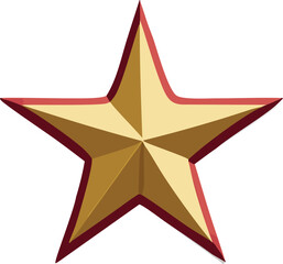 Obraz premium golden star on white