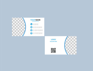Clean professional business card template Luxury business card design template Double-sided creative business card template Vector creative business card template. 