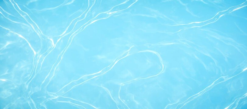abstract blue color water wave, pure natural swirl pattern texture. Pool water surface wave texture background