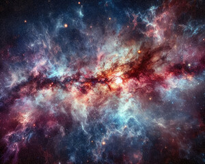 gorgeous space and twinkling stars background image with nebula gas cloud - 692300002