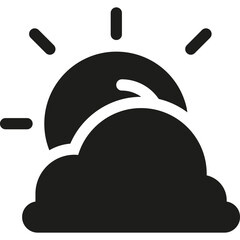 Weather Partly Sunny Bold Icon