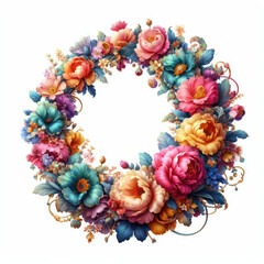 Obraz premium illustration of floral wreath for a special occasion