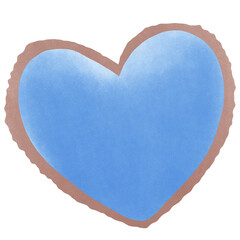heart on blue