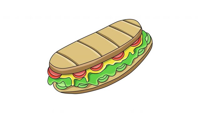 The animation forms a Panini icon, a typical Italian food