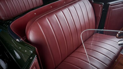 Bench seat inside a car