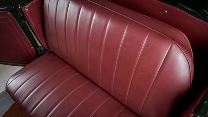 Bench seat inside a car