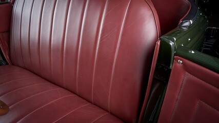 Bench seat inside a car