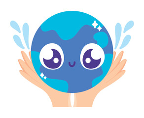 water day world in hands