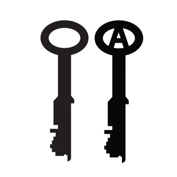 Prison Key. Vector Design on White Background