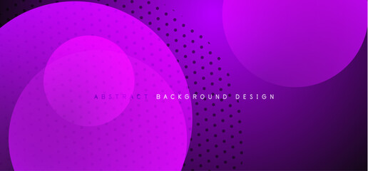 Abstract tech circles vector background, technology digital bubbles