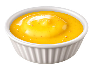bowl of mustard sauce set isolated on transparent background - Design element PNG cutout collection