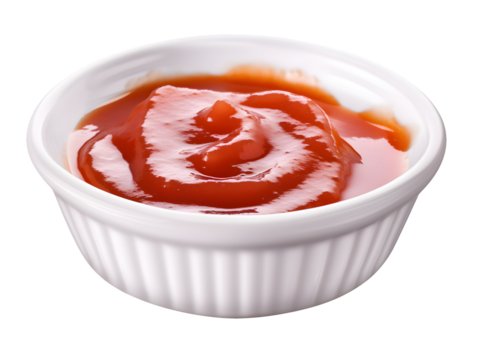 bowl of barbeque sauce isolated on transparent background - Design element PNG cutout