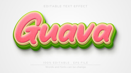 Guava fruit editable text effect