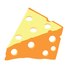 cheese sliced melted isolated