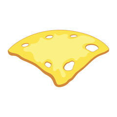 cheese sliced melted illustration