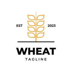 wheat simple Logo Icon vector template design illustration