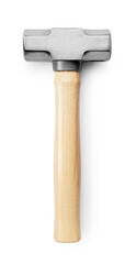 A hammer placed against a white background.