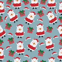 seamless pattern with santa claus
