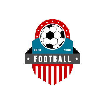 Soccer club emblem. Football badge shield logo. - Vector.