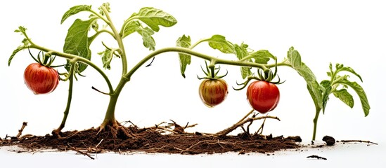 An early-planted tomato plant wilting due to cold temperatures and insufficient hardening off.