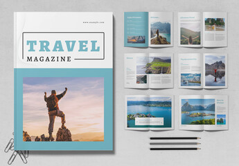 Travel Magazine Layout Template