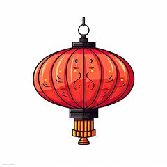 Obraz premium lantern isolated on white, Chinese lantern isolated on a white background