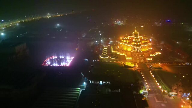 Swaminarayan Akshardham mandir at New Delhi Aerial view