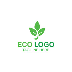 Free vector eco leaf logo design illustrations
