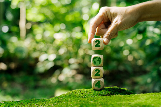 Sustainable environment development goals and visions planning business growth for Next Year 2024.