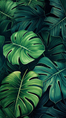 Tropical leaves design